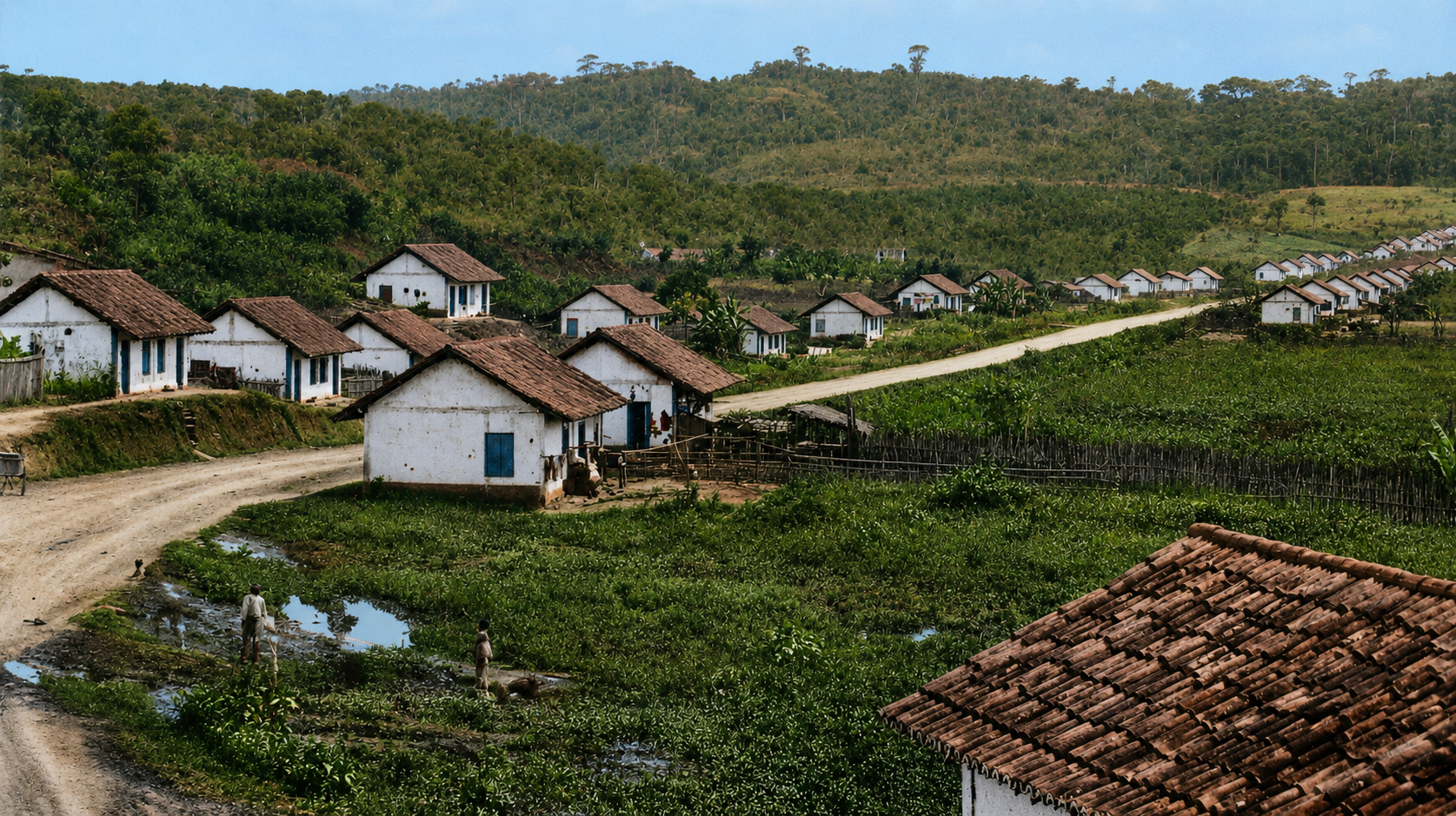 Cidade do Parahybuna, arraial de Santo Antonio do Paraibuna. Núcleo urbano nascido sobre as terras partilhadas pelos herdeiros de Antônio Dias Tostes. Acervo Pedro Lorenzo Raggio Neto.